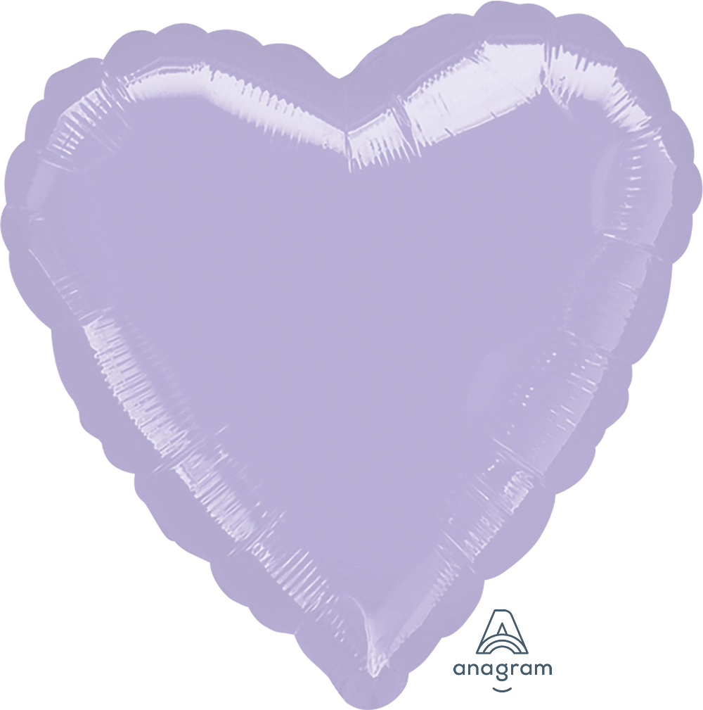 Metallic Pearl Pastel Lilac Heart Balloon 18"