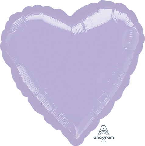 Metallic Pearl Pastel Lilac Heart Balloon 18"