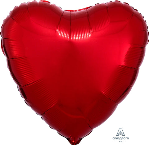 18" Balloon: Metallic Red Heart