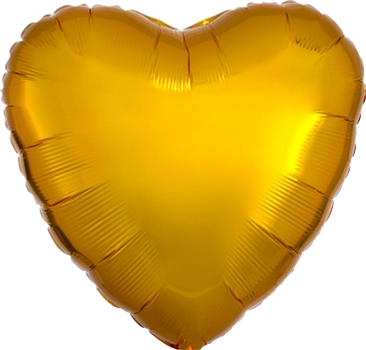 Metallic Gold Heart Balloon 18"