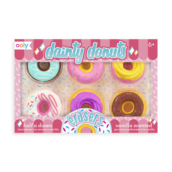 Dainty Donuts Scented Erasers Set of 6 - Ages 6+