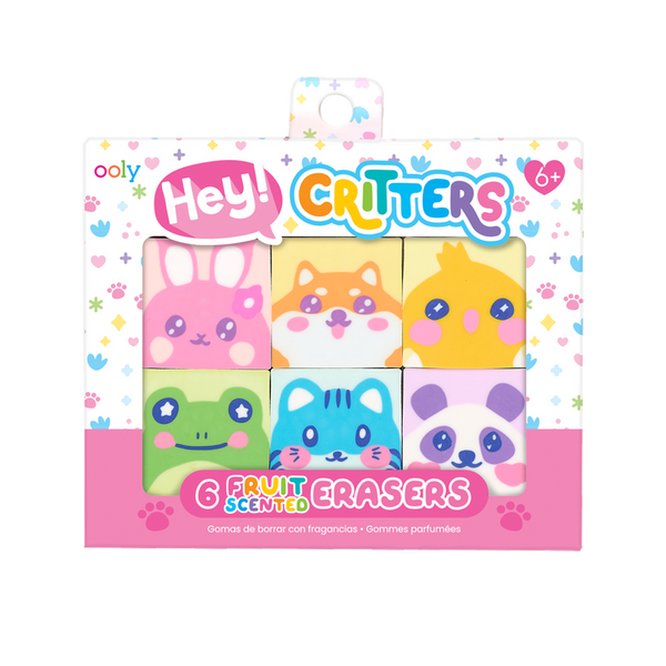 Hey! Critters: 6 Scented Erasers - Ages 6+