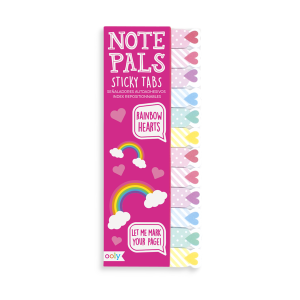 Note Pals Sticky Tabs: Rainbow Hearts - Ages 6+