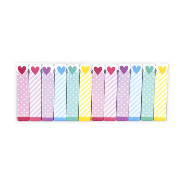 Note Pals Sticky Tabs: Rainbow Hearts - Ages 6+
