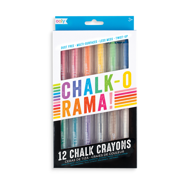 Chalk-o-Rama: 12 Chalk Crayons - Ages 3+