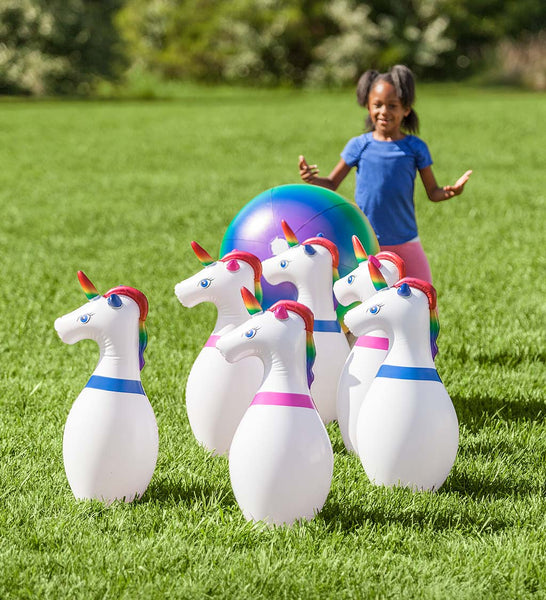 Giant Unicorn Inflatable Bowling - Ages 4+