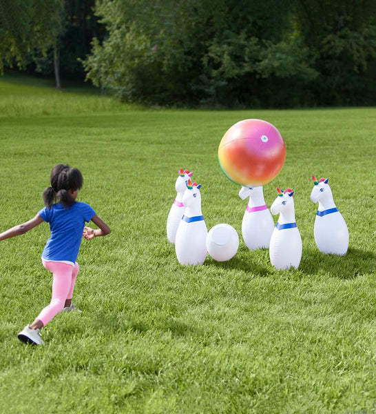 Giant Unicorn Inflatable Bowling - Ages 4+