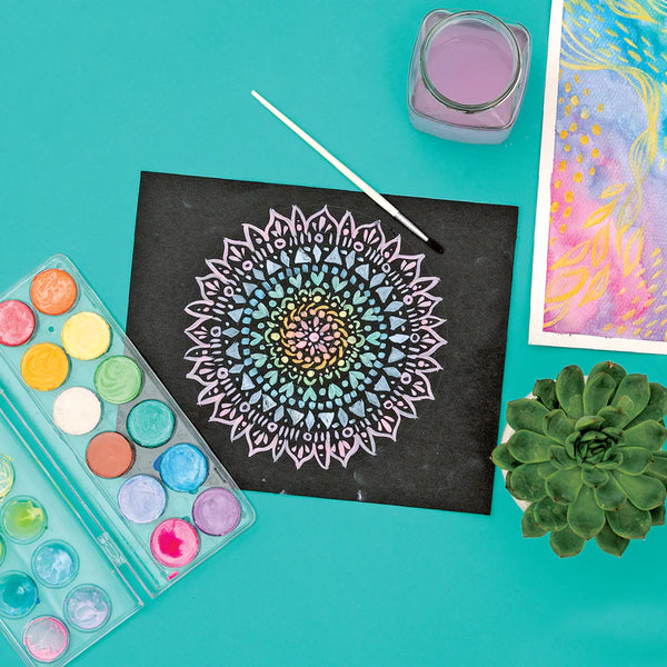 Chroma Blends: 12 Pearlescent Watercolors Set - Ages 6+