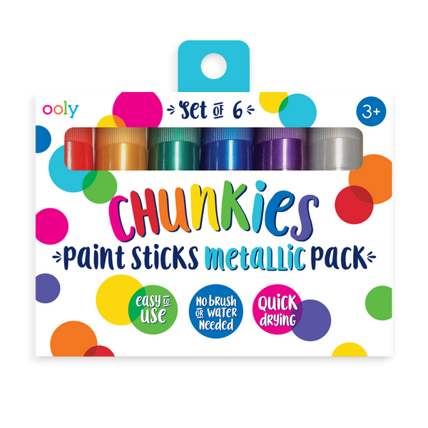 Chunkies: 6 Paint Sticks Metallic Pack - Ages 3+