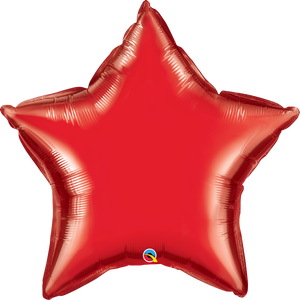Ruby Red Star Balloon 36"