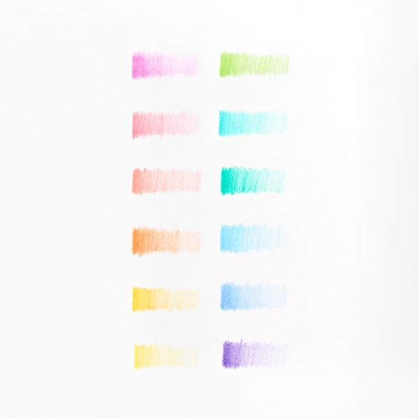Pastel Hues: 12 Soft-hued Coloured Pencils - Ages 3+
