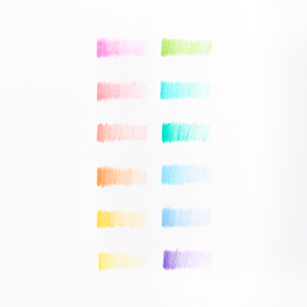Ooly: Pastel Hues: 12 Soft-hued Coloured Pencils - Ages 3+