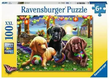 100 Piece Puzzle: Puppy Picnic - Ages 6+