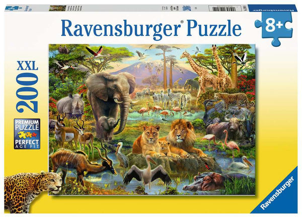 200 Piece Puzzle: Animals of the Savannah - Ages 8+