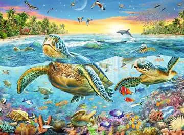 100 Piece Puzzle: Swim With Sea Turtles - Ages 6+