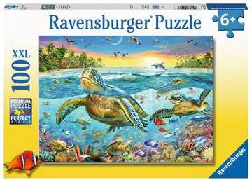 100 Piece Puzzle: Swim With Sea Turtles - Ages 6+