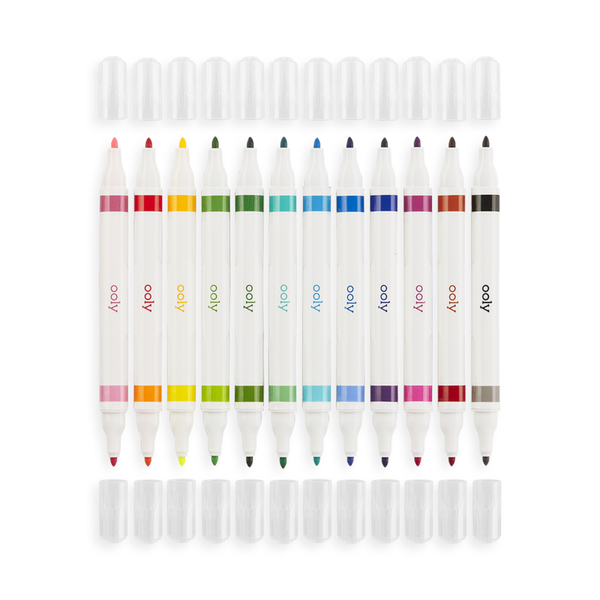 Drawing Duet: 12 Dual Tip Markers / 24 Colors - Ages 6+