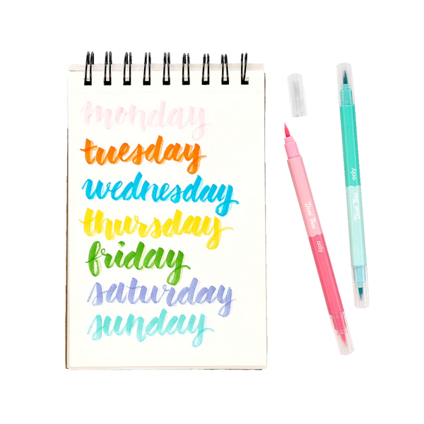 Ooly: Dual Tone: 12 Double-ended Brush Markers - Ages 6+