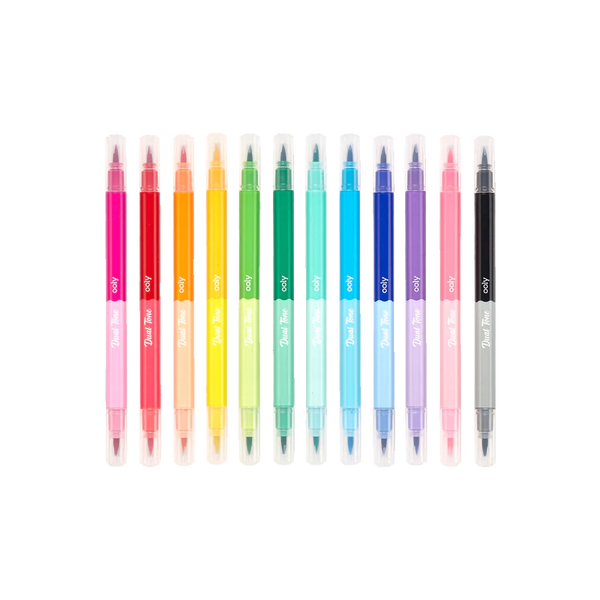 Ooly: Dual Tone: 12 Double-ended Brush Markers - Ages 6+
