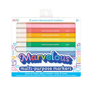 12 Marvelous Multi-Purpose Paint Markers - Ages 8+