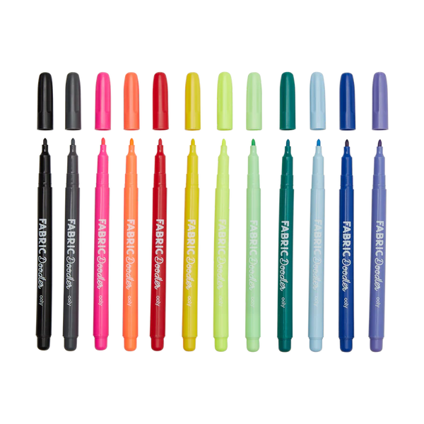Ooly: Fabric Doodlers: 12 Permanent Fabric Markers - Ages 6+