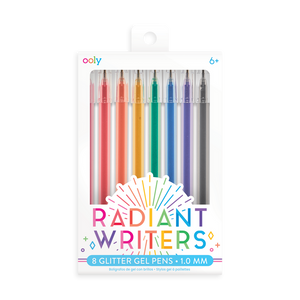 Radiant Writers: 8 Glitter Gel Pens - Ages 6+
