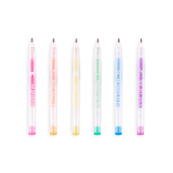 Funtastic Friends: 6 Mini Scented Pastel Gel Pens - Ages 3+