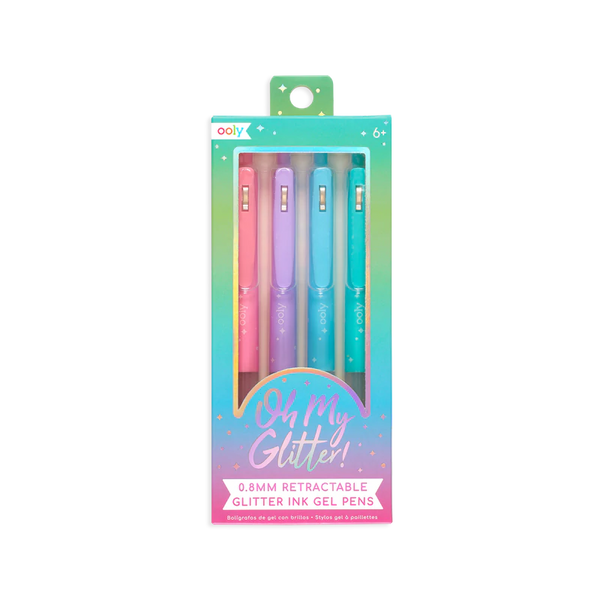 Oh My Glitter: 4 Glitter Ink Gel Pens - Ages 6+