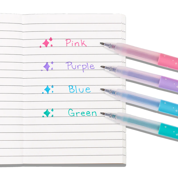 Oh My Glitter: 4 Glitter Ink Gel Pens - Ages 6+