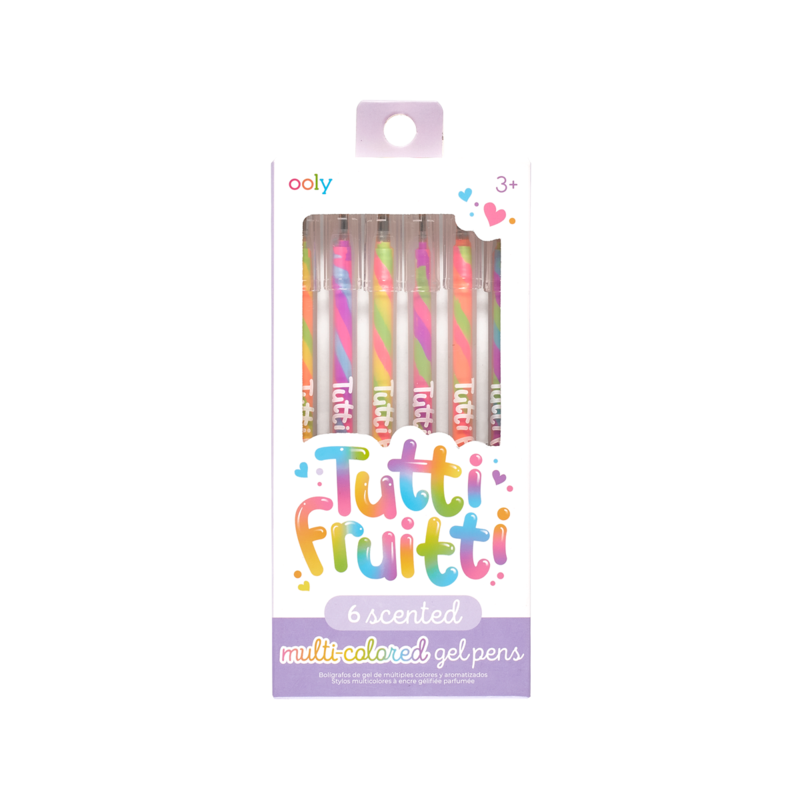 Tutti Fruitti: 6 Scented Multi-colored Gel Pens - Ages 3+