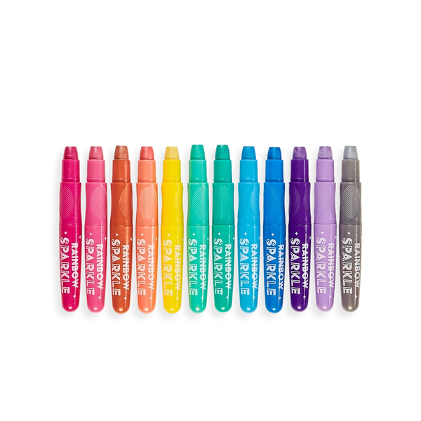 Rainbow Sparkle: 12 Watercolour Gel Crayons - Ages 3+