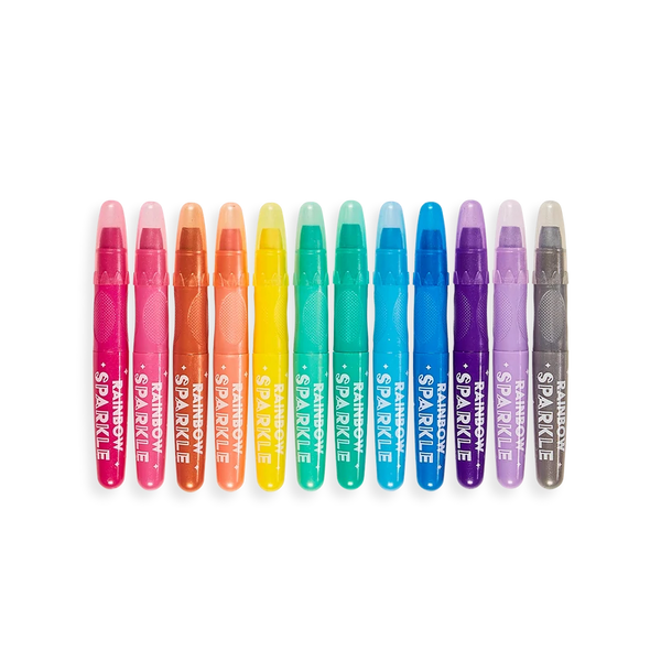 Rainbow Sparkle: 12 Watercolour Gel Crayons - Ages 3+