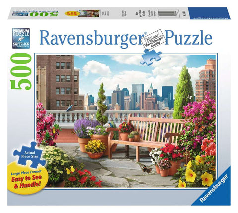 500 pc puzzle: Rooftop Garden - Large format Ravensburger  8+