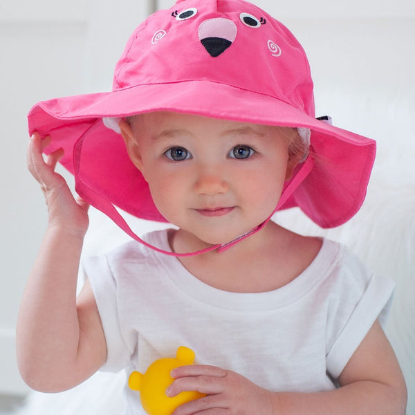 Zoocchini Toddler Sun Hat with Strap UPF50+ - Multiple Styles