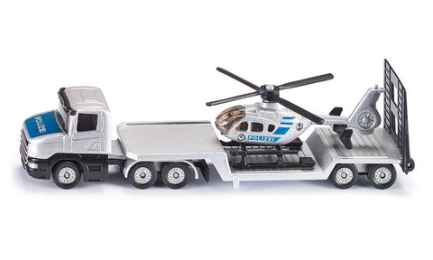 Siku: Low Loader with Helicopter - Toy Vehicle - Ages 3+