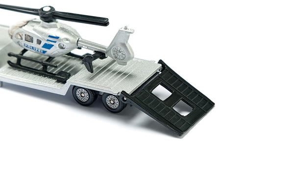 Siku: Low Loader with Helicopter - Toy Vehicle - Ages 3+