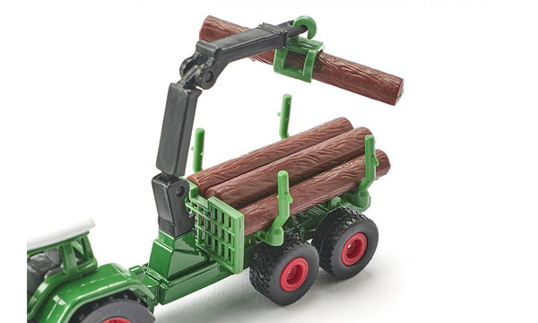 Siku: Tractor with Forestry Trailer - Toy Vehicle - Ages 3+
