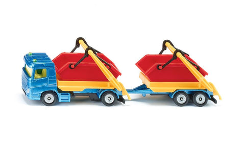 Siku: Truck with Skip and Trailer - Toy Vehicle - Ages 3+