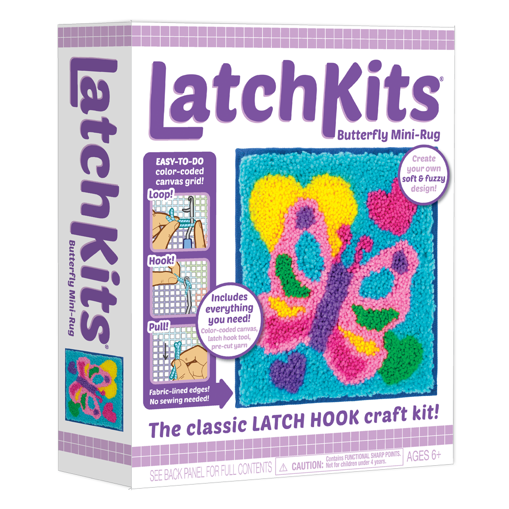 Latch Kits: Butterfly Mini Rug - Ages 6+