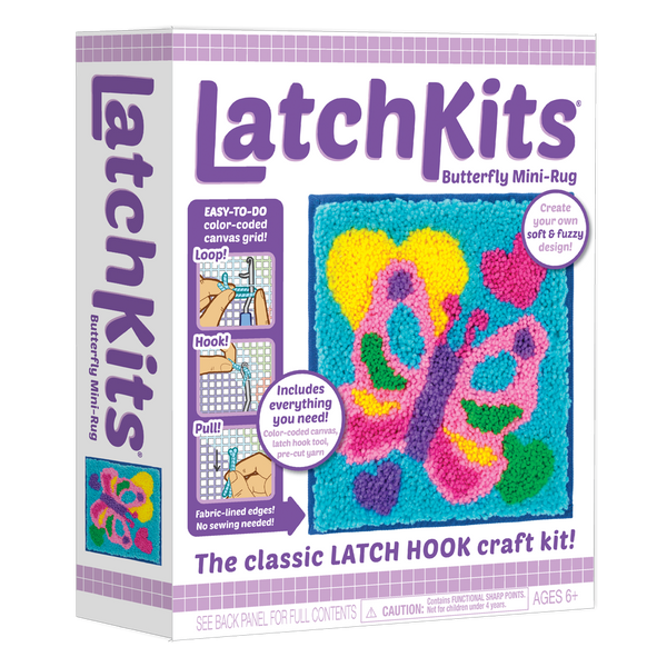 Latch Kits: Butterfly Mini Rug - Ages 6+