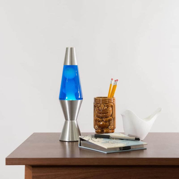 SCHY: 11.5” LAVA® Lamp: White/Blue/Silver - Ages 8+