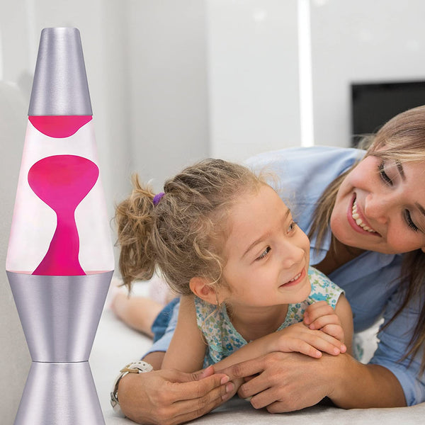 11.5” LAVA® Lamp: Pink/Clear/Silver - Ages 8+