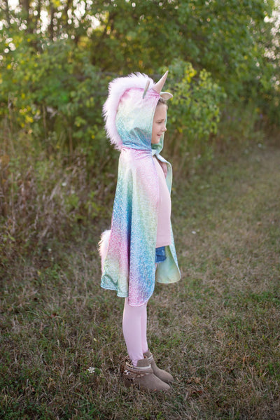 GP: Rainbow Reversible Unicorn/Dragon Cape - Size 5-6