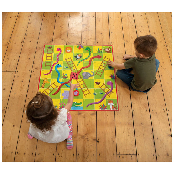 36pc Puzzle: Giant Snakes & Ladders Puzzle + Game - Ages 3+