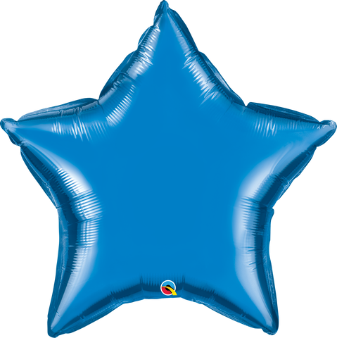 Sapphire Blue Star Balloon 36"