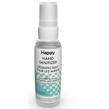 HAPPY Hand Sanitizer: Unscented - 2oz (59ml)