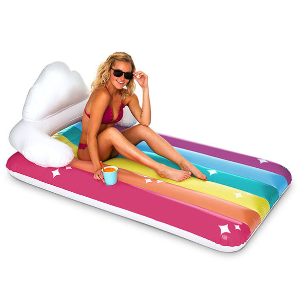 Giant Rainbow Lounger Pool Float- Ages 8+