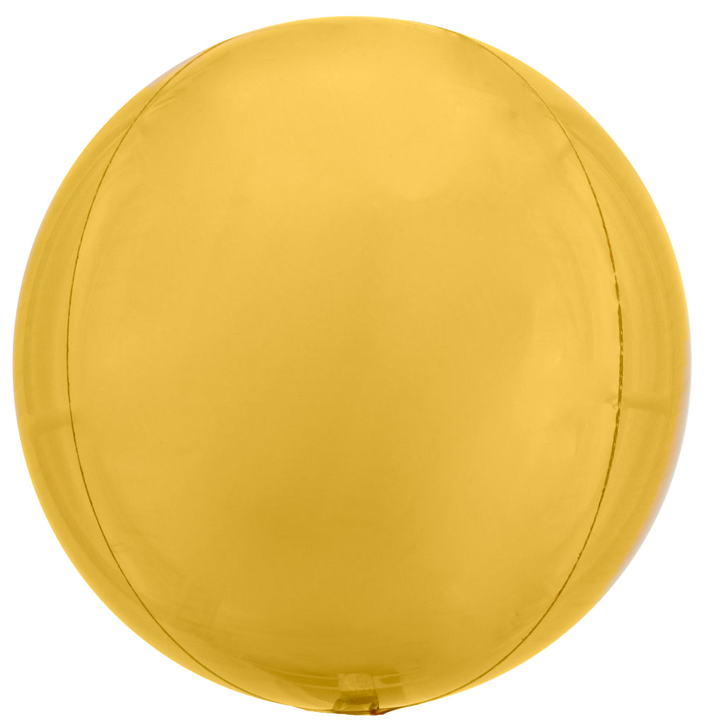 Gold Orbz Balloon 16"