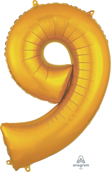 Giant Number 9 Balloon 34": Multiple Colours Available