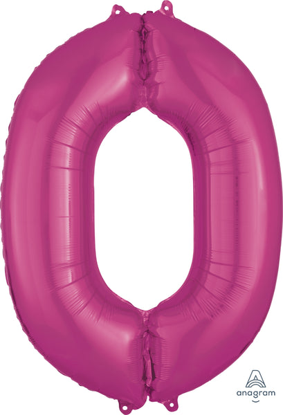 Giant Number 0 Balloon 34": Multiple Colours Available